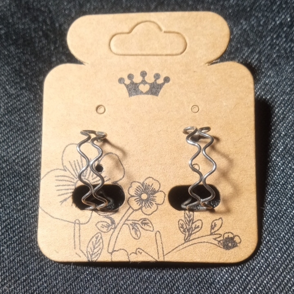 Elegant Silver Wave Earrings
